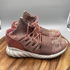 Adidas Tubular Doom Primeknit Shoes Mens 11 Raw Pink Running Comfort Walking Gym